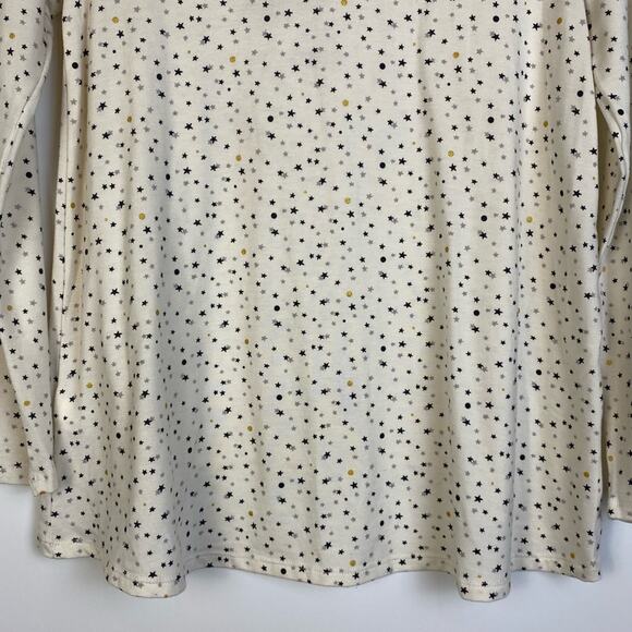 OLD NAVY CREAM GIRLS STAR POLKA DOT T-SHIRT TOP SIZE LARGE - Picture 9 of 9